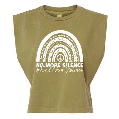 No More Silence End Gun Violence Awareness Day Wear Orange Garment-Dyed Women's Muscle Tee