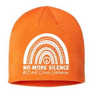 No More Silence End Gun Violence Awareness Day Wear Orange Sustainable Beanie