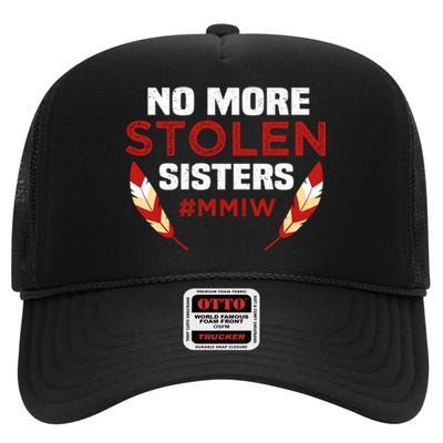 No More Stolen Sisters MMIW Missing Murdered Indigenous Girl High Crown Mesh Back Trucker Hat