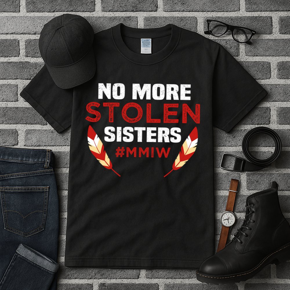 No More Stolen Sisters MMIW Missing Murdered Indigenous Girl Tall T-Shirt