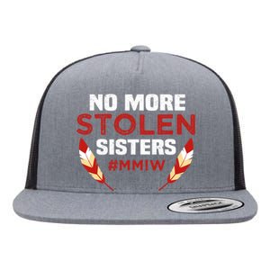 No More Stolen Sisters MMIW Missing Murdered Indigenous Girl Flat Bill Trucker Hat