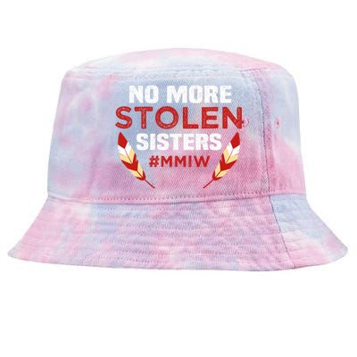 No More Stolen Sisters MMIW Missing Murdered Indigenous Girl Tie-Dyed Bucket Hat