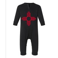 NEW MEXICO STATE FLAG ZIA SUN SYMBOL ALBUQUERQUE SANTA FE Infant Fleece One Piece