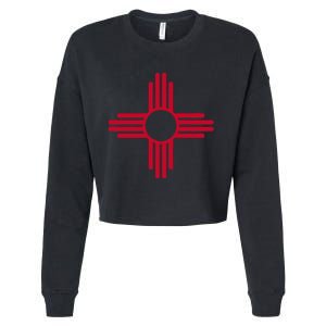 NEW MEXICO STATE FLAG ZIA SUN SYMBOL ALBUQUERQUE SANTA FE Cropped Pullover Crew