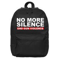 No More Silence End Gun Violence Anti Gun 16 in Basic Backpack