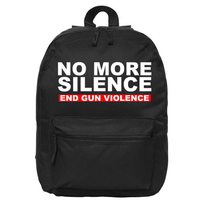 No More Silence End Gun Violence Anti Gun 16 in Basic Backpack