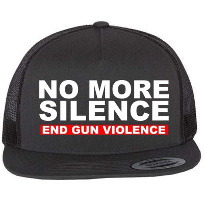 No More Silence End Gun Violence Anti Gun Flat Bill Trucker Hat