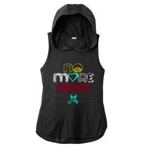 No More Sexual Assault Awareness Gift Teal Ribbon Gift Ladies PosiCharge Tri-Blend Wicking Draft Hoodie Tank