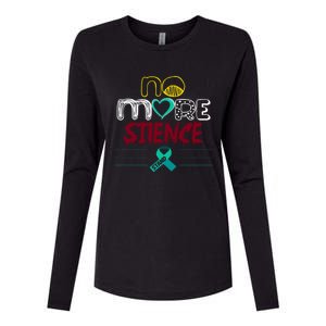 No More Sexual Assault Awareness Gift Teal Ribbon Gift Womens Cotton Relaxed Long Sleeve T-Shirt