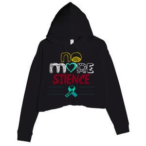 No More Sexual Assault Awareness Gift Teal Ribbon Gift Crop Fleece Hoodie