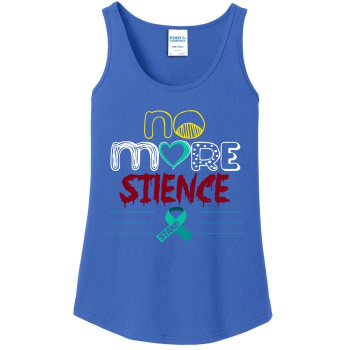 No More Sexual Assault Awareness Gift Teal Ribbon Gift Ladies Essential Tank