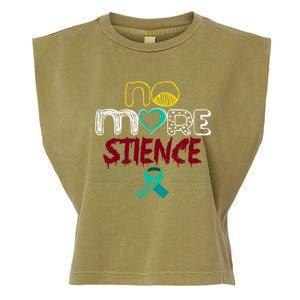 No More Sexual Assault Awareness Gift Teal Ribbon Gift Garment-Dyed Women's Muscle Tee