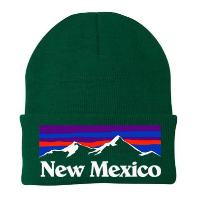 New Mexico State Retro Vintage Outdoors & Nm Mountains Knit Cap Winter Beanie