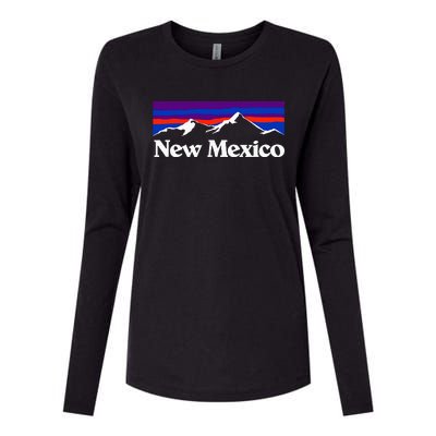 New Mexico State Retro Vintage Outdoors & Nm Mountains Womens Cotton Relaxed Long Sleeve T-Shirt