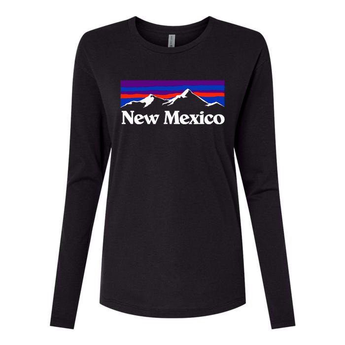 New Mexico State Retro Vintage Outdoors & Nm Mountains Womens Cotton Relaxed Long Sleeve T-Shirt