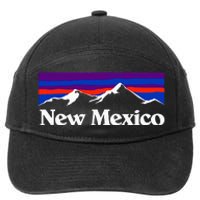 New Mexico State Retro Vintage Outdoors & Nm Mountains 7-Panel Snapback Hat