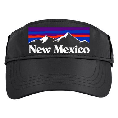 New Mexico State Retro Vintage Outdoors & Nm Mountains Adult Drive Performance Visor