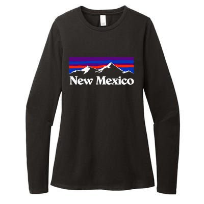 New Mexico State Retro Vintage Outdoors & Nm Mountains Womens CVC Long Sleeve Shirt