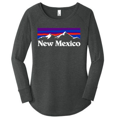 New Mexico State Retro Vintage Outdoors & Nm Mountains Women's Perfect Tri Tunic Long Sleeve Shirt