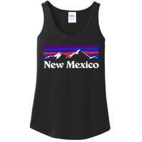 New Mexico State Retro Vintage Outdoors & Nm Mountains Ladies Essential Tank