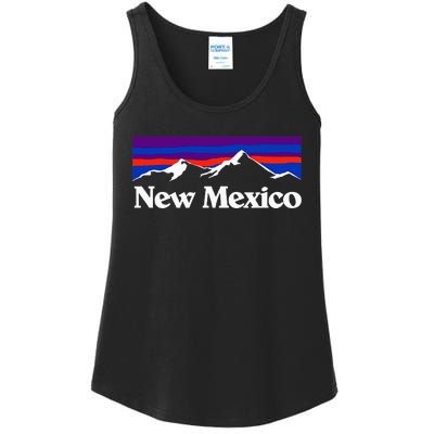 New Mexico State Retro Vintage Outdoors & Nm Mountains Ladies Essential Tank