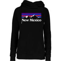 New Mexico State Retro Vintage Outdoors & Nm Mountains Womens Funnel Neck Pullover Hood