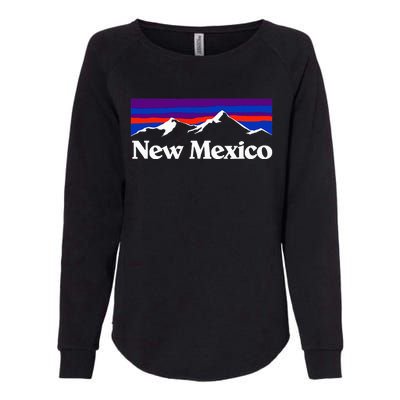 New Mexico State Retro Vintage Outdoors & Nm Mountains Womens California Wash Sweatshirt