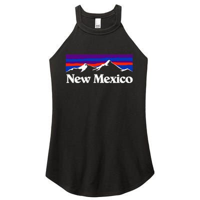 New Mexico State Retro Vintage Outdoors & Nm Mountains Women's Perfect Tri Rocker Tank