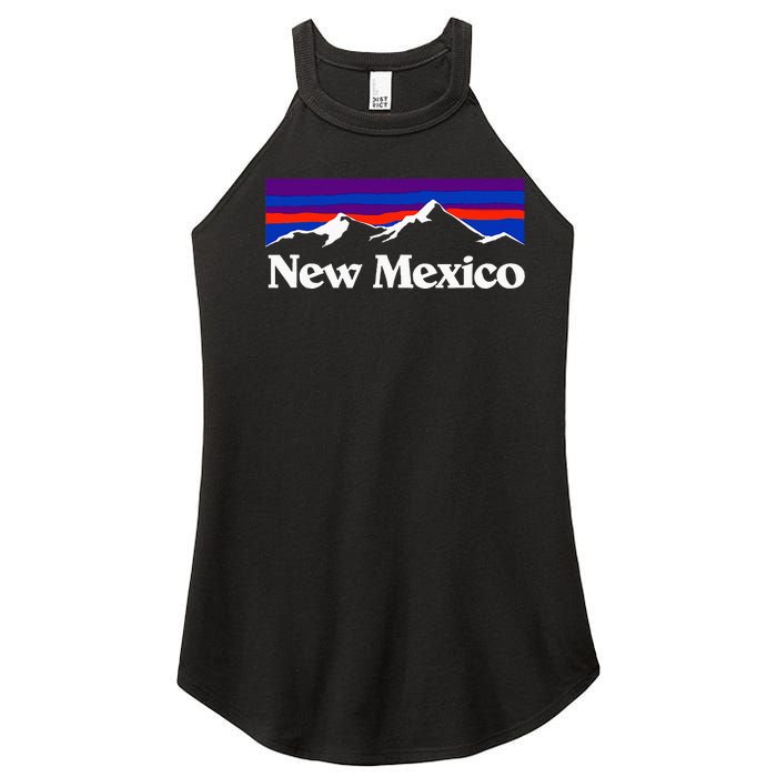 New Mexico State Retro Vintage Outdoors & Nm Mountains Women's Perfect Tri Rocker Tank