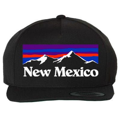 New Mexico State Retro Vintage Outdoors & Nm Mountains Wool Snapback Cap