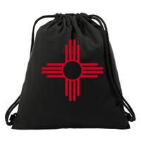 New Mexico State Flag Zia Sun Symbol Albuquerque Santa Fe Drawstring Bag