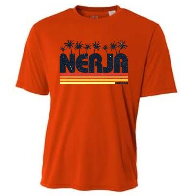 Nerja Malaga Spain Retro Tourism Gift Cooling Performance Crew T-Shirt