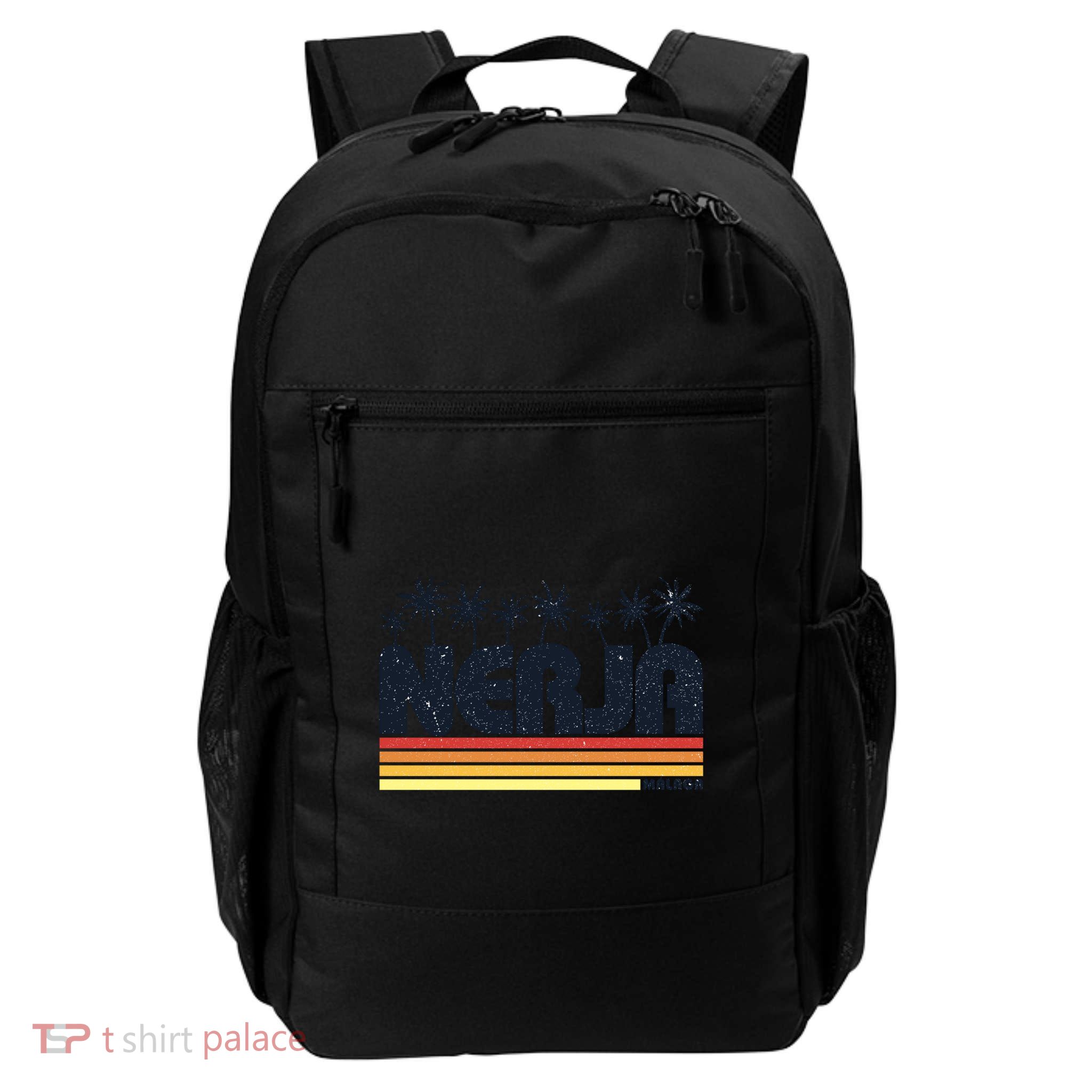 Nerja Malaga Spain Retro Tourism Gift Backpack