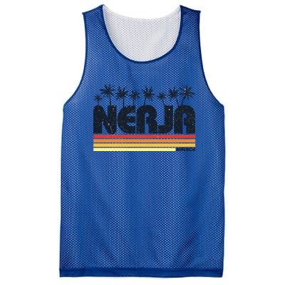 Nerja Malaga Spain Retro Tourism Gift Mesh Reversible Basketball Jersey Tank