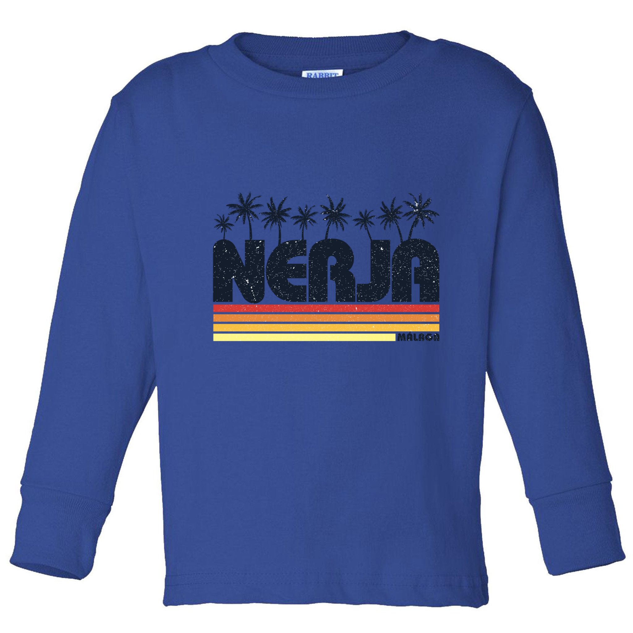 Nerja Malaga Spain Retro Tourism Gift Toddler Long Sleeve Shirt