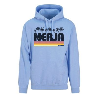 Nerja Malaga Spain Retro Tourism Gift Unisex Surf Hoodie