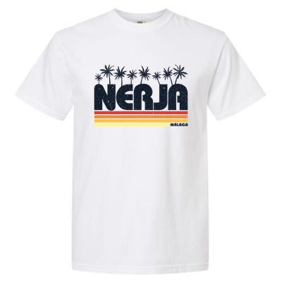 Nerja Malaga Spain Retro Tourism Gift Garment-Dyed Heavyweight T-Shirt