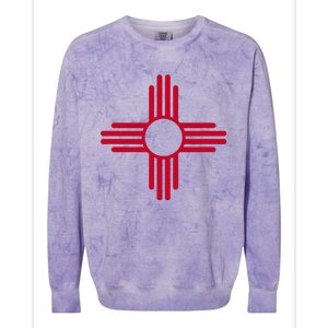 New Mexico State Flag Zia Sun Symbol Albuquerque Santa Fe Colorblast Crewneck Sweatshirt