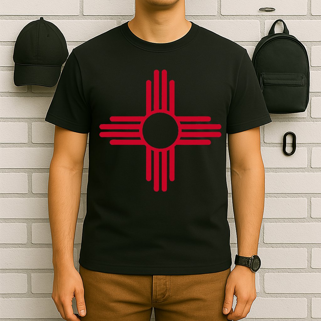 New Mexico State Flag Zia Sun Symbol Albuquerque Santa Fe T-Shirt
