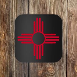 New Mexico State Flag Zia Sun Symbol Albuquerque Santa Fe Coaster