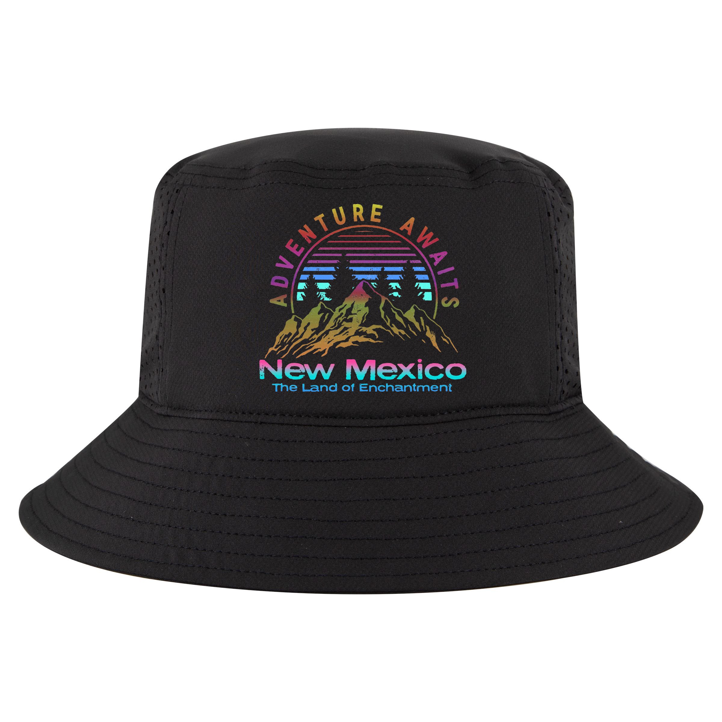 New Mexico State Retro Outdoors & Nm Mountains Cool Comfort Performance Bucket Hat