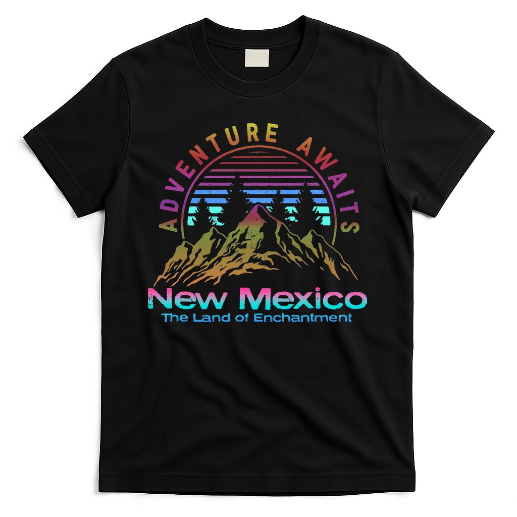 New Mexico State Retro Outdoors & Nm Mountains T-Shirt
