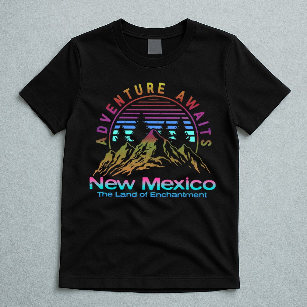 New Mexico State Retro Outdoors & Nm Mountains T-Shirt