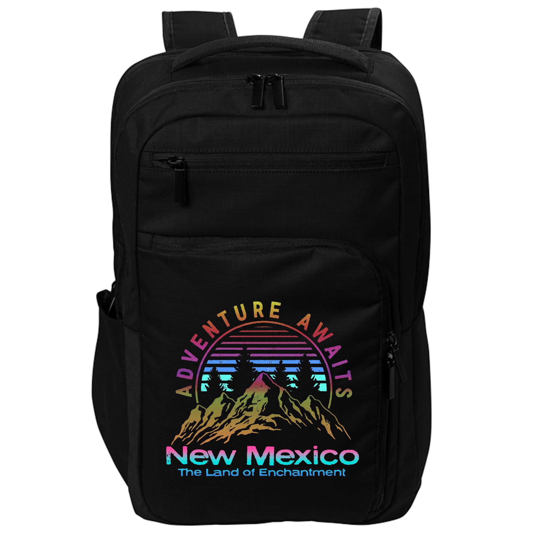 New Mexico State Retro Outdoors & Nm Mountains Impact Tech Backpack