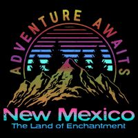 New Mexico State Retro Outdoors & Nm Mountains Impact Tech Backpack