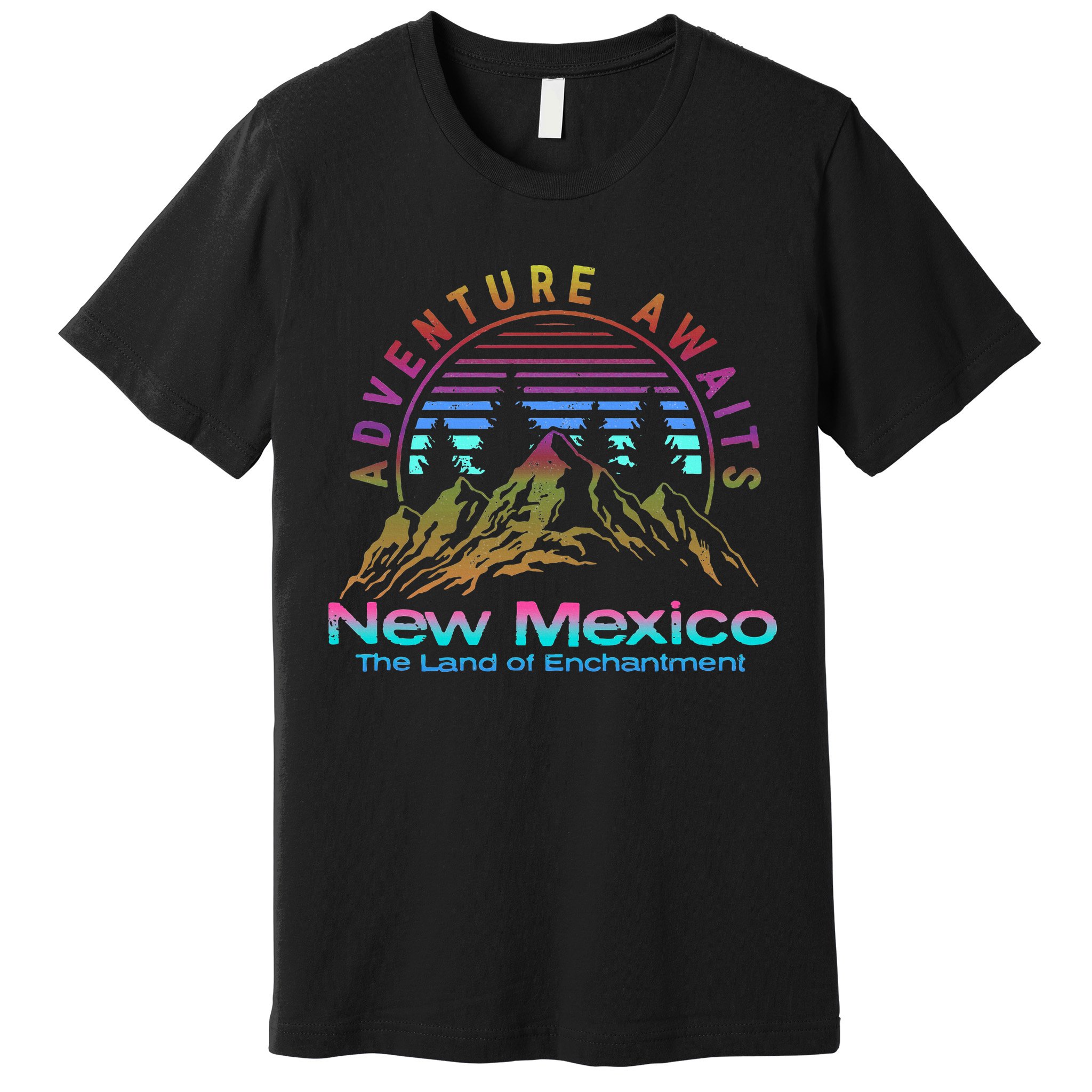 New Mexico State Retro Outdoors & Nm Mountains Premium T-Shirt