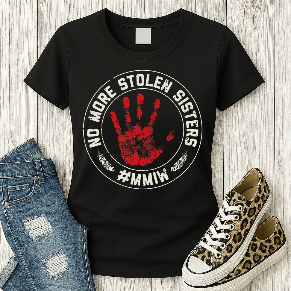No More Stolen Sisters Mmiw Missing Murdered Indigenous Girl Womens T-Shirt
