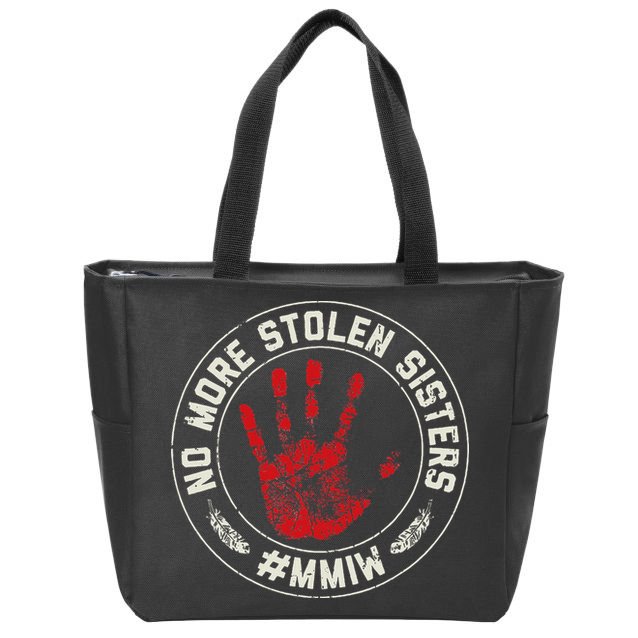 No More Stolen Sisters Mmiw Missing Murdered Indigenous Girl Zip Tote Bag