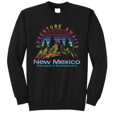 New Mexico State Retro Vintage Outdoors & NM Mountains Sweatshirt