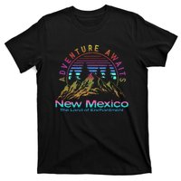 New Mexico State Retro Vintage Outdoors & NM Mountains T-Shirt